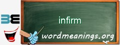 WordMeaning blackboard for infirm